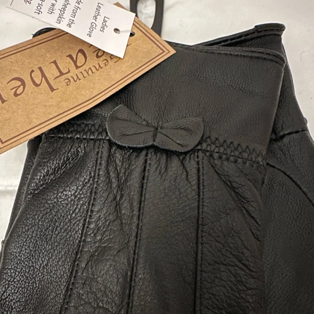 Black Leather Gloves